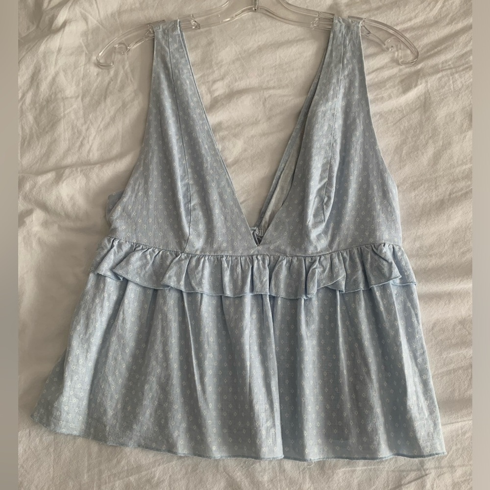 Urban Outfitter Light Blue Babydoll Tank